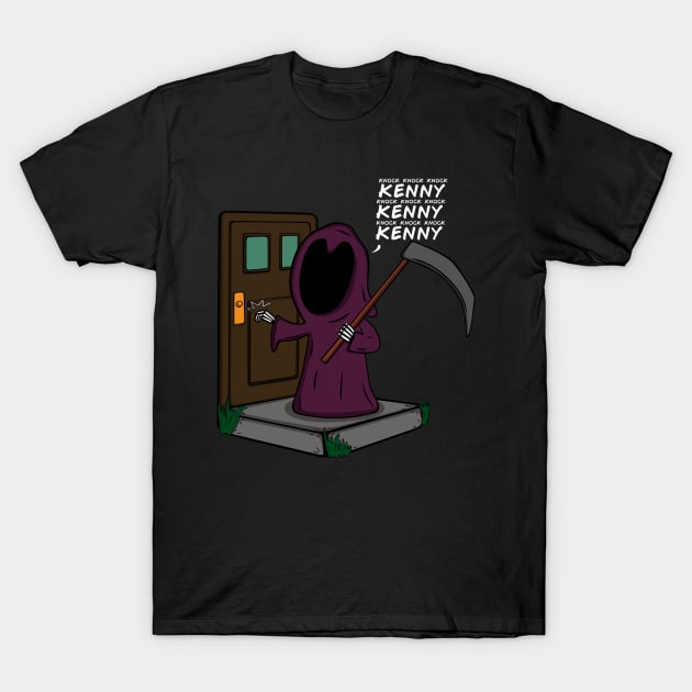 Knock Knock Knock Kenny T-Shirt by Melonseta